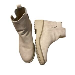 Dolce Vita Suede Boots Size 8, Taupe, RIELLE Lug Sole Booties